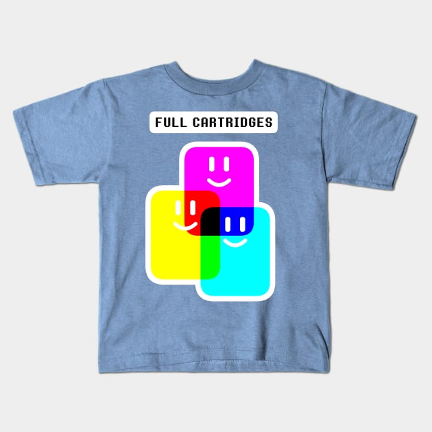 CMYK Full Cartridges | Emoji Version Kids T-Shirt by elkingrueso